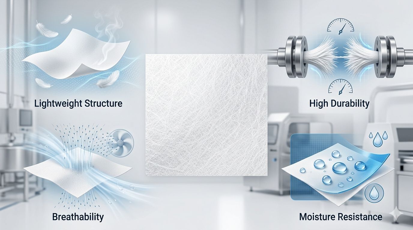 White PP Spunbond Nonwoven Fabric