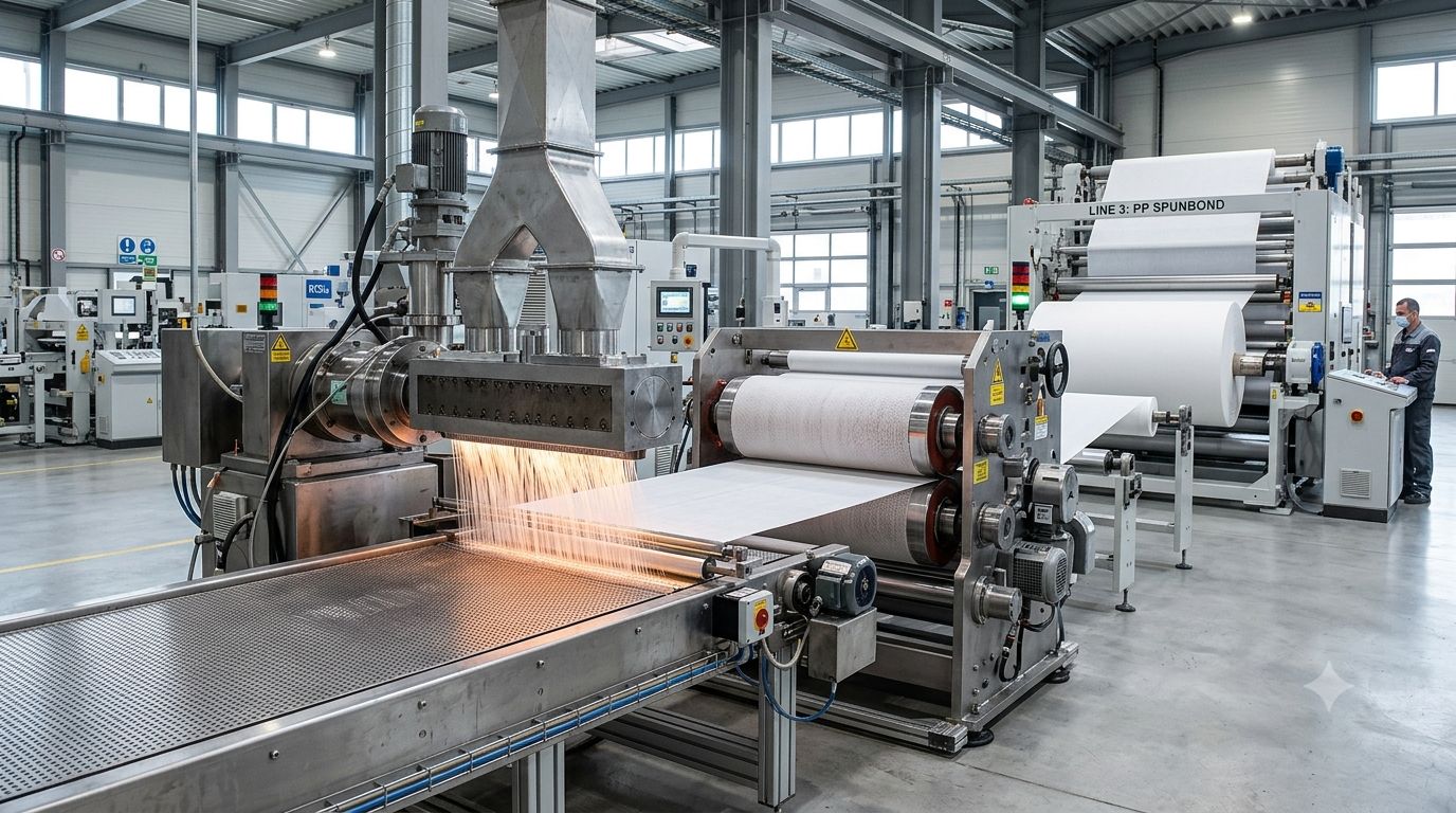 Spunbond nonwoven fabric supplier manufacturing polypropylene fabric rolls