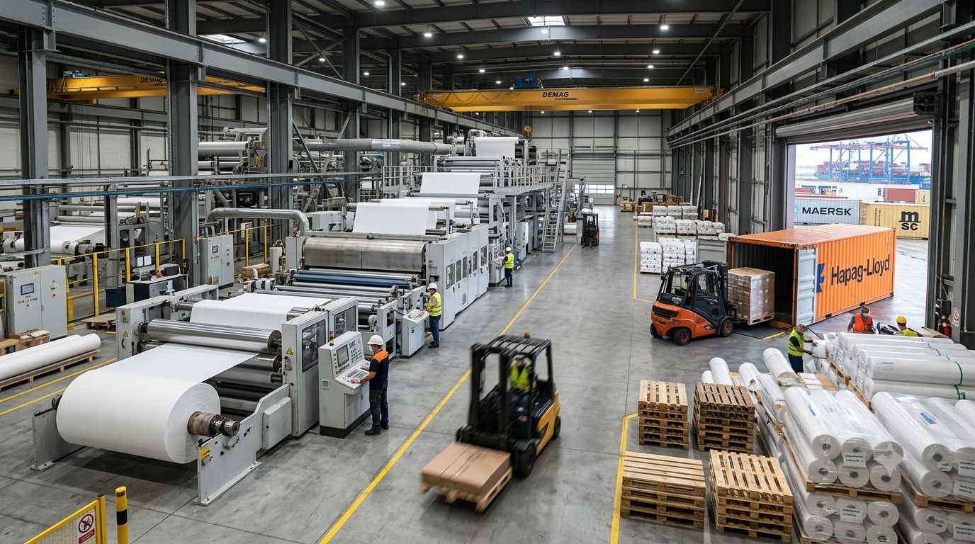 Modern spunbond fabric manufacturing and export facility
