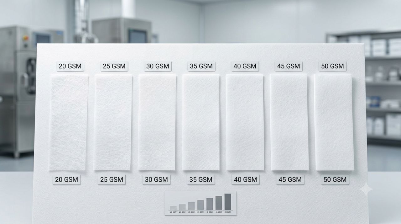 Different GSM grades of polypropylene spunbond fabric for medical applications