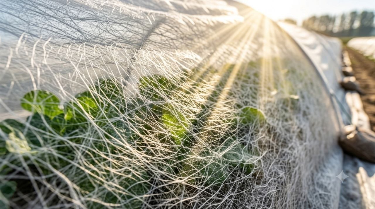 UV-stabilized agricultural spunbond fabric designed for long-lasting outdoor crop protection under sunlight.